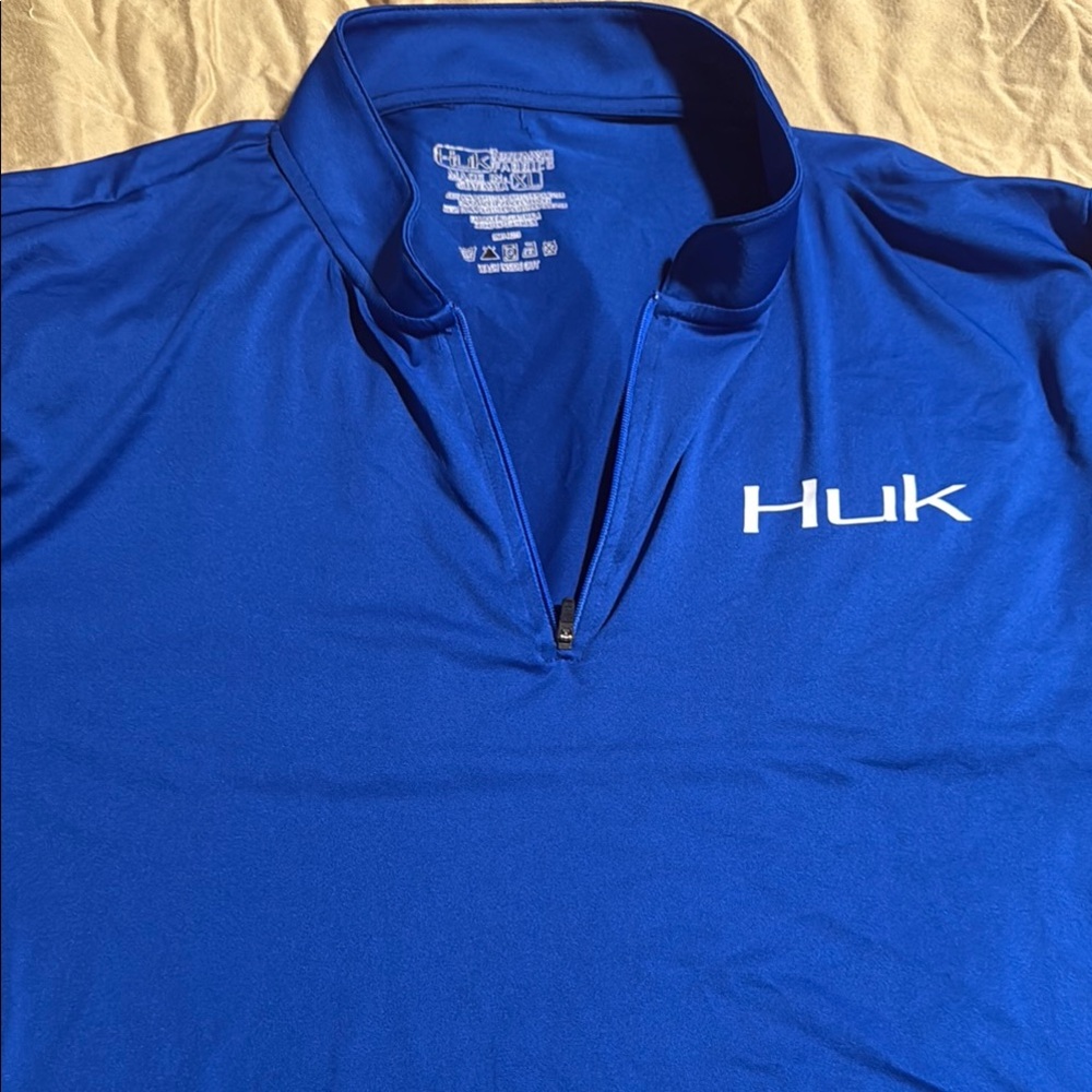 Huk Blue Quarter-Zip Pullover
